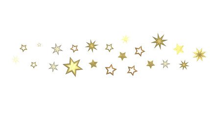 Gilded Wonder: Explore the Magic of a 3D Gold Stars Rain
