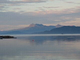 Serene Fjord Mountainscape in Norway