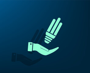 Obraz premium Vector dark color icon with shadow on blue background