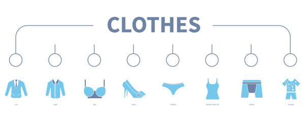 clothes banner web icon vector illustration concept