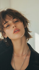 portrait of a young woman with style and attitude