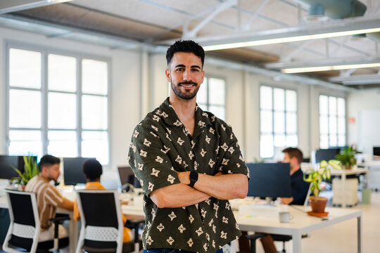 Male Entrepreneur Portrait In Modern Office