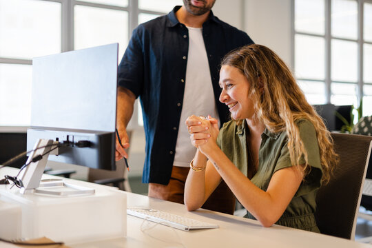 Teamwork Working Together In A Tech Startup
