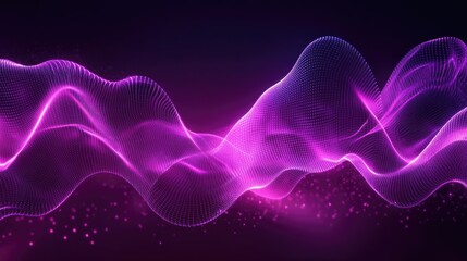 Dynamic ultraviolet waveforms glowing, perfect for banner and 3D mapping use.