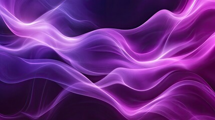 Purple neon waves flowing in an abstract pattern, creating a captivating background.