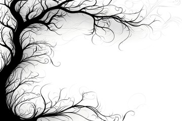 Fototapeta premium Silhouette of a Tree with Intricate Branches