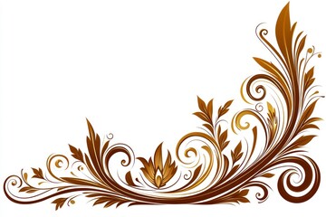 Fototapeta premium Ornamental Floral Corner Design Element