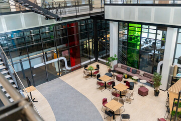 Modern Coworking Space With Large Windows