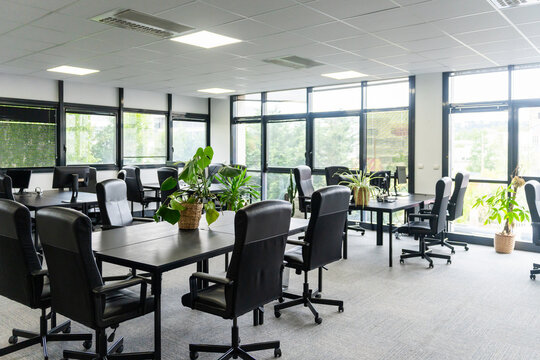 Office With Large Windows