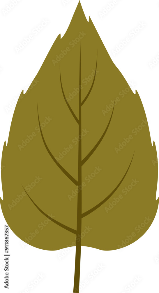 Wall mural Linden leaf icon. Autumn leaf symbol. Flat style.