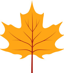 Maple leaf icon. Autumn leaf symbol. Flat style.