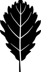 Obraz premium Oak leaf icon. Autumn leaf symbol. Silhouette style.