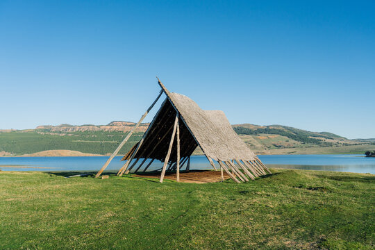 Dilapidated A-Frame Structure or Shelter