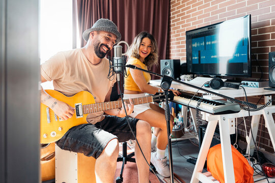 Playful Music Making in Cozy Home Studio music