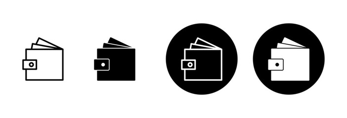 Wallet Icon vector isolated on white background. money wallet icon