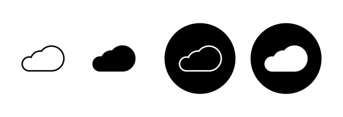Cloud icon vector isolated on white background. cloud computing icon