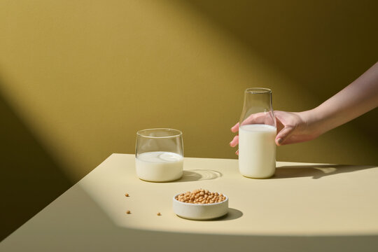Soya milk is a beverage made from soybeans