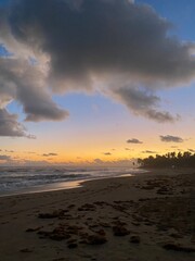 sunset on the beach