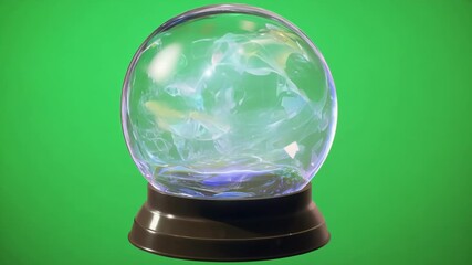 Within its everchanging hues the crystal ball offers a glimpse into endless possibilities. Green screen chromakey