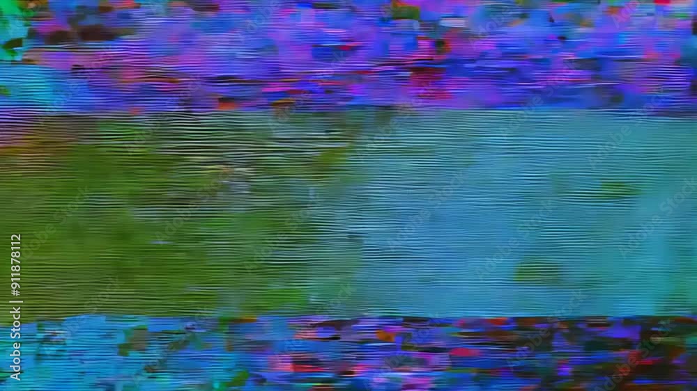 Poster glitch noise static display generative ai
