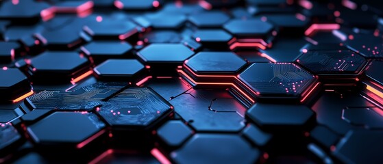 Obraz premium Abstract background with a hexagonal pattern