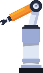 Industrial robot arm is performing an automated task in a modern factory, representing advanced manufacturing technology