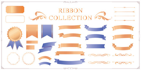 ハロウィンをイメージしたリボン素材やアンティークフレーム、デコレーション素材セット