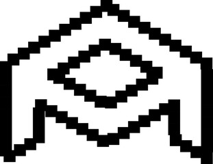 Fototapeta premium Geometric shape pixel. Elements for design