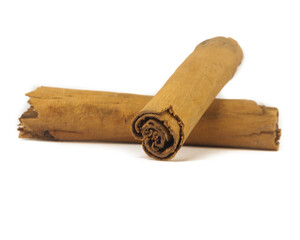cinnamon sticks isolated on white background