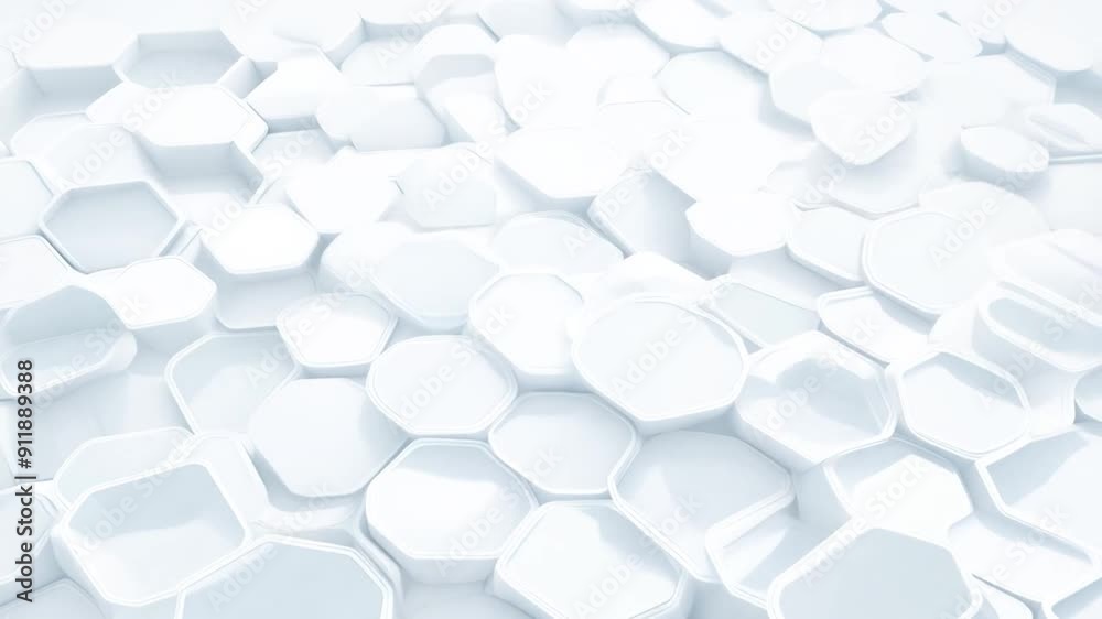 Poster abstract hexagonal grid surface generative ai