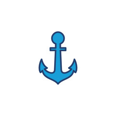 Anchor icon vector. Anchor symbol logo. Anchor marine icon.