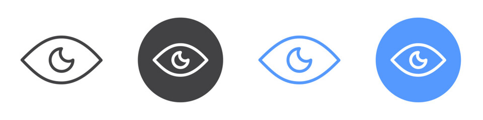 eye icon Vector logo set flat