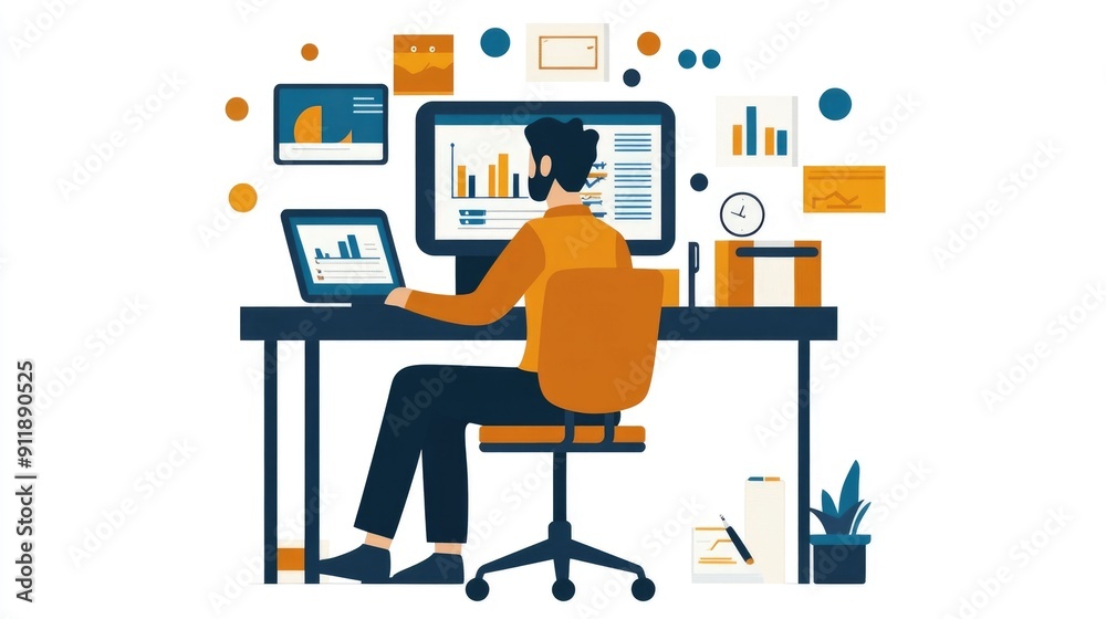 Poster virtual financial advisor providing online consultation with data visualization tools and analytics 