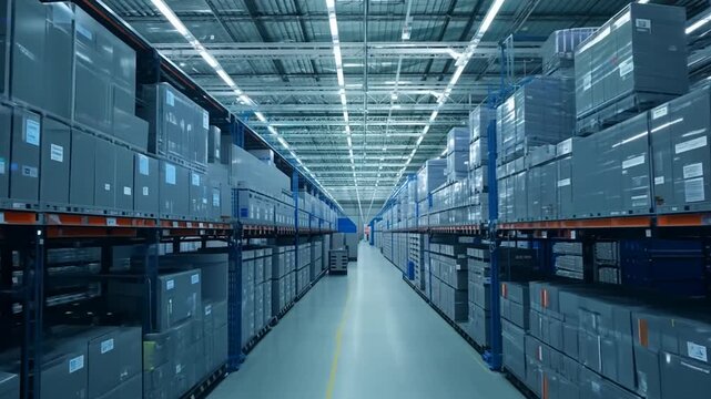 Modern Warehouse Storage and Sorting Technologies in Action Generative AI