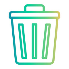 trashcan Line Gradient Icon