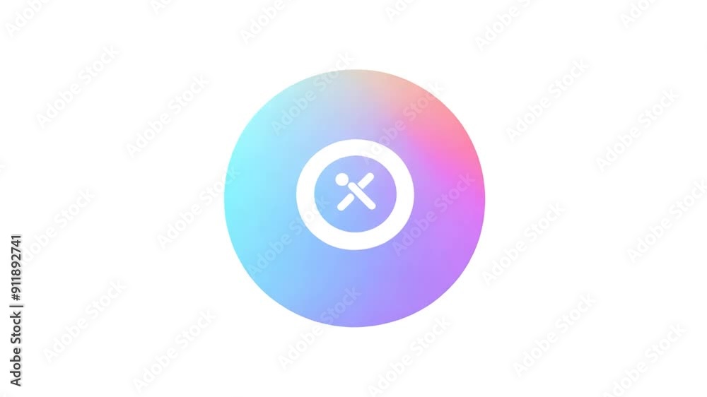 Poster colorful animation loading circle icon on white background generative ai