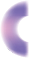 Blurred arc shape is created by an abstract purple and pink gradient