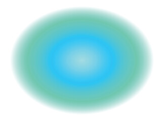 Obraz premium Oval shape with a bright blue center is fading to green on a white background