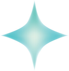 Obraz premium Bright blue star is shining with gradient colors on a white background