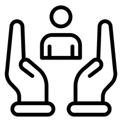 Care Icon in Line Style