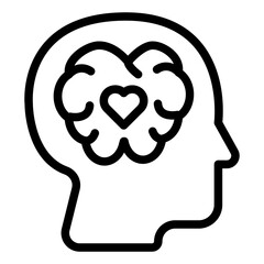 Emotional Intelligence Icon in Line Style