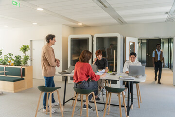 Team Meeting In Modern Modern Office