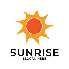 abstract sun logo design concept idea