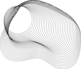 Circle wave with line created using blend effect. Technology concept design