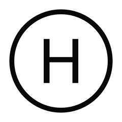Fototapeta premium hydrogen symbol chemical periodic table