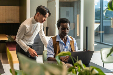 Multiracial Colleagues Discussing Work