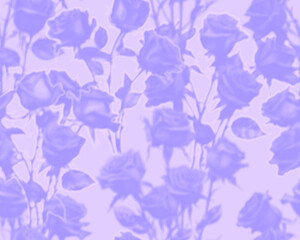 Gothic style seamless pattern with soft blurry roses flowers bouquet. Halloween themed graphic print for clothing, fabric, wallpaper, home decor, wrapping paper in pastel hues