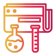 science Line Gradient Icon