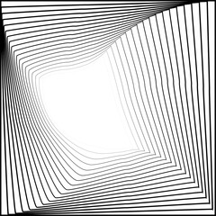 Square dynamic halftone twisted spiral. Modern technology element