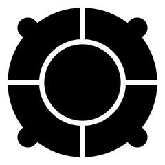 Life Preserver Icon in Solid Style